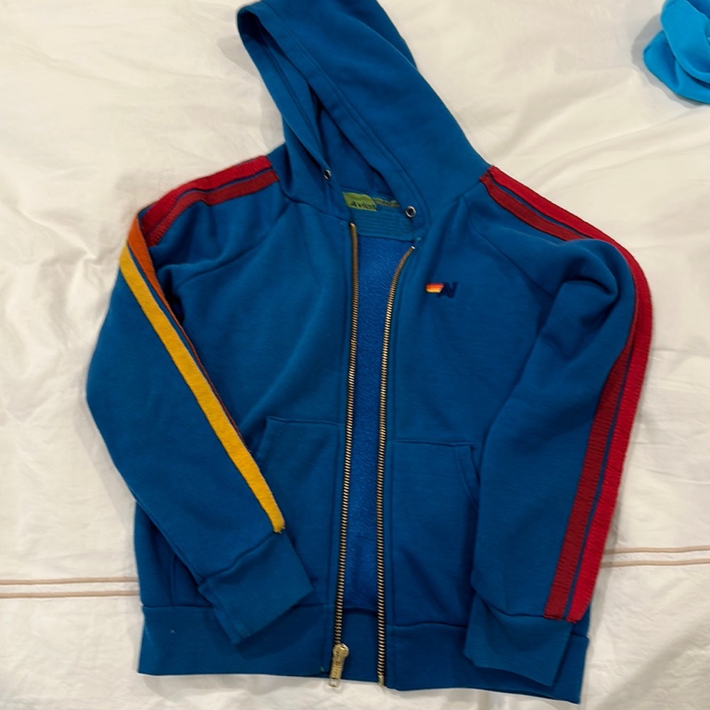 kids aviator zip up hoodie. Like new. size 10